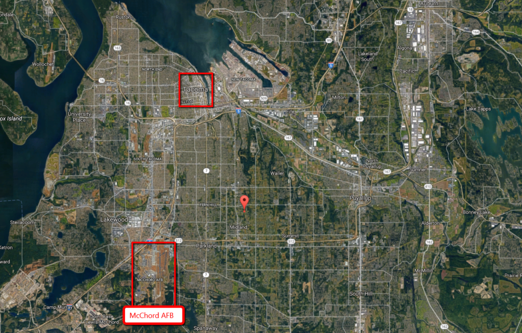 SOUTHEAST WA NEAR MCCHORD AFB 1 ACRE RESIDENTIAL LOT (VALUED